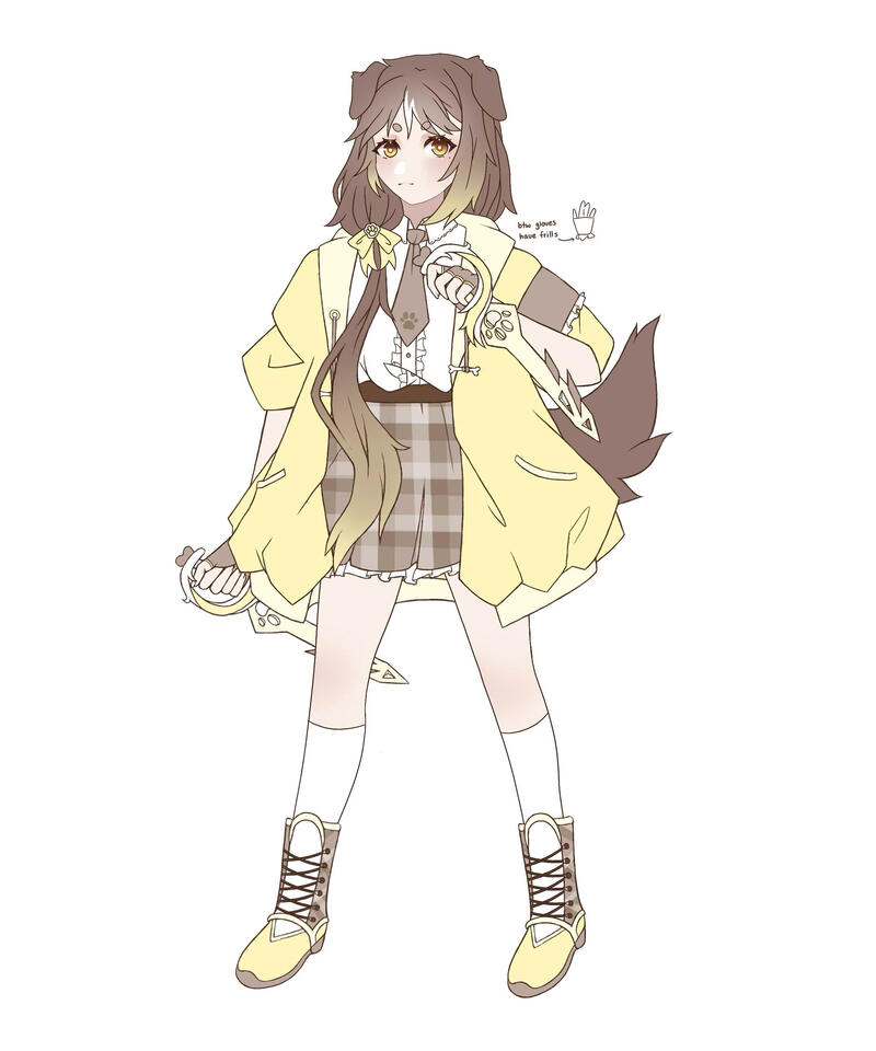 Halley's reference art by her creator, Zomega