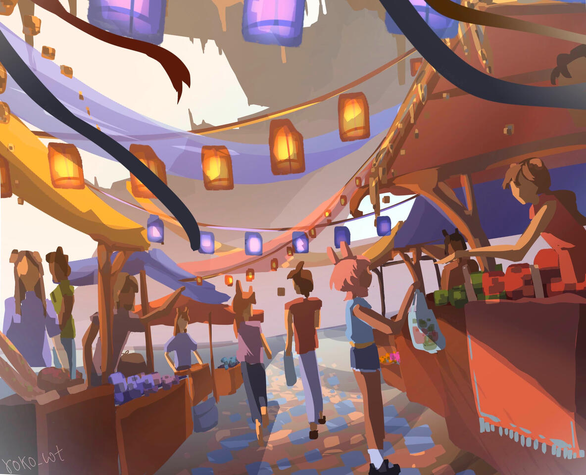 The market in the centre of Canis